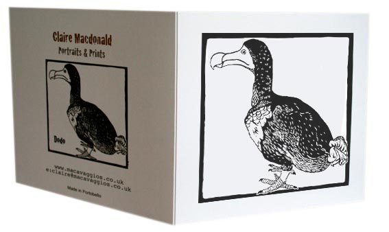 Dodo black and white card